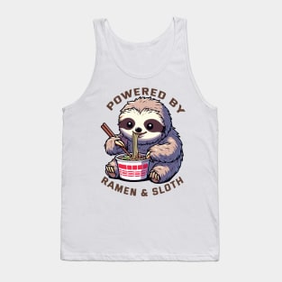 Powered By Ramen And Sloth Tank Top